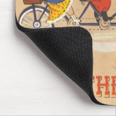 Weihnachten, Weihnachtsmann Reiten mit dem Fahrrad Mousepad (Ecke)