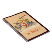 Weihnachten, Weihnachtsmann Reiten mit dem Fahrrad Notizblock (Rechte Seite)