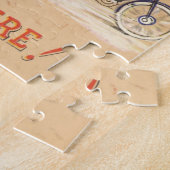 Weihnachten, Weihnachtsmann Reiten mit dem Fahrrad Puzzle (Seite)