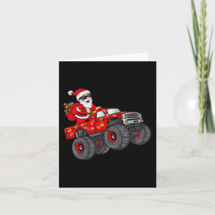 Weihnachten Weihnachtsmann Reiten Monster Truck Bo Karte