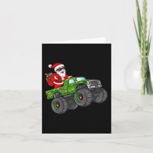 Weihnachten Weihnachtsmann Reiten Monster Truck Bo Karte