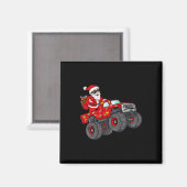 Weihnachten Weihnachtsmann Reiten Monster Truck Bo Magnet (Vorderseite/Rückseite)
