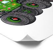 Weihnachten Weihnachtsmann Reiten Monster Truck Bo Poster (Ecke)