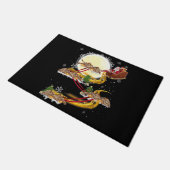 Weihnachten Weihnachtsmann Reiten Schildkröte Funn Fußmatte (Schrägansicht)