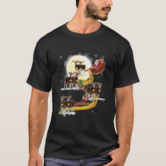 Weihnachten Weihnachtsmann Reitziege Funny Goat We T-Shirt (Vorderseite)