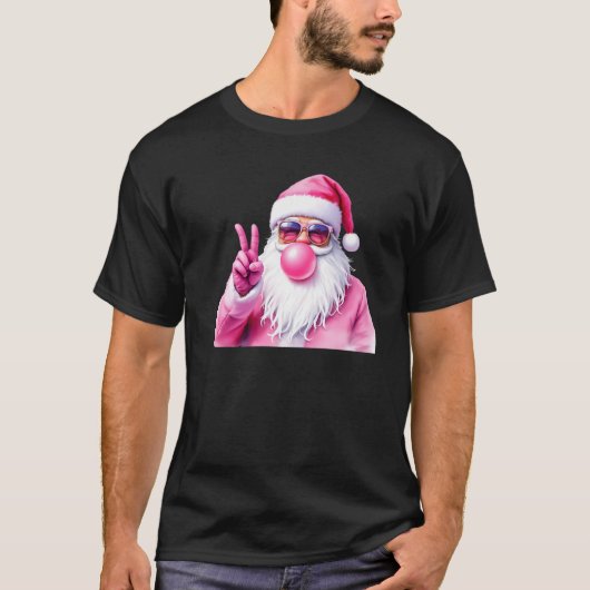 Weihnachten Weihnachtsmann Rosa Blase Gum Premium T-Shirt (Vorderseite)
