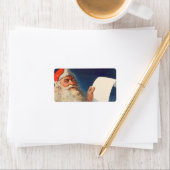 Weihnachten, Weihnachtsmann, Schöne Liste Adressaufkleber (Insitu)