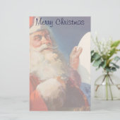 Weihnachten, Weihnachtsmann, Schöne Liste Briefpapier (Stehend Vorderseite)