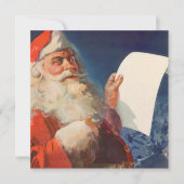 Weihnachten, Weihnachtsmann, Schöne Liste Einladung (Vorderseite)