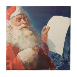 Weihnachten, Weihnachtsmann, Schöne Liste Fliese