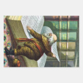 Weihnachten, Weihnachtsmann, Schöne Liste Geschenkpapier Set (Vorderseite)