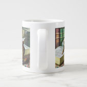 Weihnachten, Weihnachtsmann, Schöne Liste Jumbo-Tasse (Rückseite)