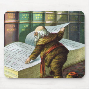 Weihnachten, Weihnachtsmann, Schöne Liste Mousepad