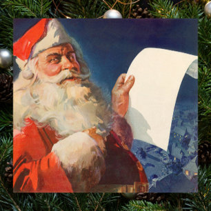 Weihnachten, Weihnachtsmann, Schöne Liste Poster