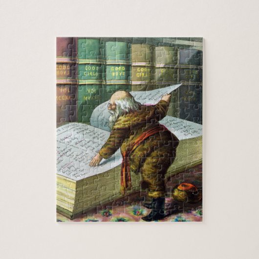 Weihnachten, Weihnachtsmann, Schöne Liste Puzzle (Vertikal)