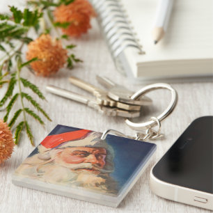 Weihnachten, Weihnachtsmann, Schöne Liste Schlüsselanhänger