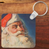 Weihnachten, Weihnachtsmann, Schöne Liste Schlüsselanhänger (Rückseite)