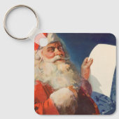 Weihnachten, Weihnachtsmann, Schöne Liste Schlüsselanhänger (Vorderseite)