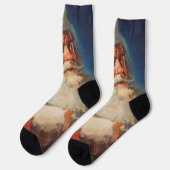 Weihnachten, Weihnachtsmann, Schöne Liste Socken (Linkes Detail)
