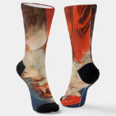 Weihnachten, Weihnachtsmann, Schöne Liste Socken (Gewinkelt)