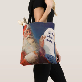 Weihnachten, Weihnachtsmann, Schöne Liste Tasche