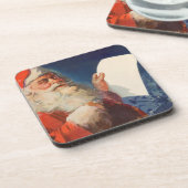 Weihnachten, Weihnachtsmann, Schöne Liste Untersetzer (Linke Seite)