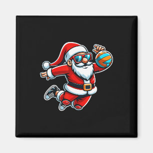 Weihnachten Weihnachtsmann spielt Volleyball Funny Magnet