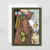 Weihnachten, Weihnachtsmann Spielzeug Schuhe Feiertagskarte (Vorne/Hinten)