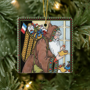 Weihnachten, Weihnachtsmann Spielzeug Schuhe Keramikornament