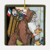 Weihnachten, Weihnachtsmann Spielzeug Schuhe Keramikornament (Rückseite)