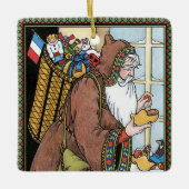Weihnachten, Weihnachtsmann Spielzeug Schuhe Keramikornament (Vorderseite)