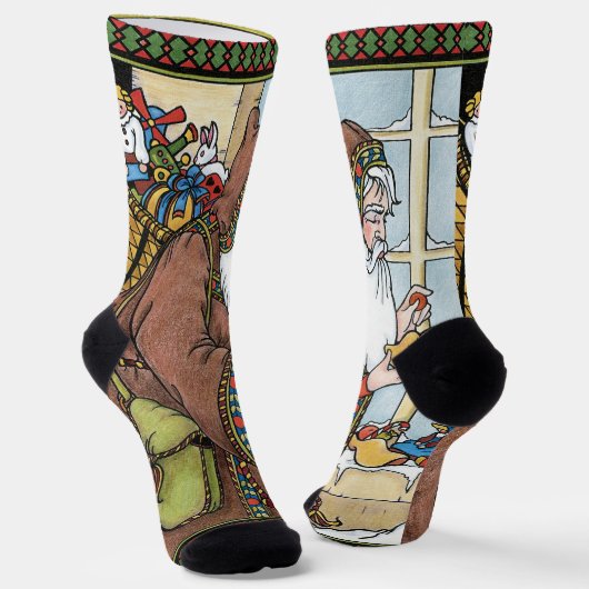 Weihnachten, Weihnachtsmann Spielzeug Schuhe Socken (Gewinkelt)