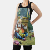 Weihnachten, Weihnachtsmann Spielzeugpuppen machen Schürze (InSitu)