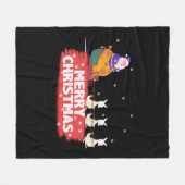 Weihnachten, Weihnachtsmann, Strand Fleecedecke (Vorderseite (Horizontal))