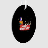 Weihnachten, Weihnachtsmann, Strand Ornament (Vorderseite)