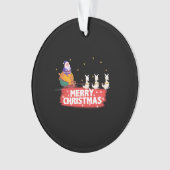 Weihnachten, Weihnachtsmann, Strand Ornament (Vorderseite)
