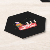 Weihnachten, Weihnachtsmann, Strand Untersetzer (angewinkelt)