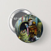 Weihnachten, Weihnachtsmann, Strümpfe mit Spielzeu Button (Vorne & Hinten)