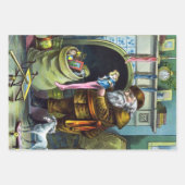 Weihnachten, Weihnachtsmann, Strümpfe mit Spielzeu Geschenkpapier Set (Vorderseite 2)