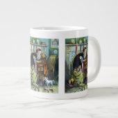 Weihnachten, Weihnachtsmann, Strümpfe mit Spielzeu Jumbo-Tasse (Vorderseite Rechts)