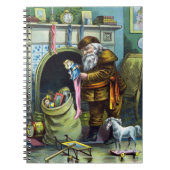 Weihnachten, Weihnachtsmann, Strümpfe mit Spielzeu Notizblock (Vorderseite)