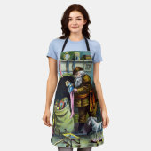 Weihnachten, Weihnachtsmann, Strümpfe mit Spielzeu Schürze (Getragen)