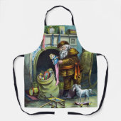 Weihnachten, Weihnachtsmann, Strümpfe mit Spielzeu Schürze (Vorderseite)