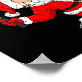 Weihnachten Weihnachtsmann Tennis Spaß Jungen Mädc Poster (Ecke)