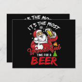 Weihnachten Weihnachtsmann trinken Bier Wonderfu (Vorne/Hinten)