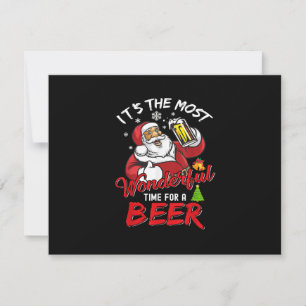 Weihnachten Weihnachtsmann trinken Bier Wonderfu RSVP Karte
