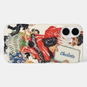 Weihnachten Weihnachtsmann und Kindertanz Case-Mate iPhone Hülle (Rückseite (Horizontal))