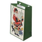 Weihnachten Weihnachtsmann und Kindertanz Kleine Geschenktüte (Rückseite Schrägansicht)