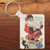 Weihnachten Weihnachtsmann und Kindertanz Schlüsselanhänger (Vorderseite)