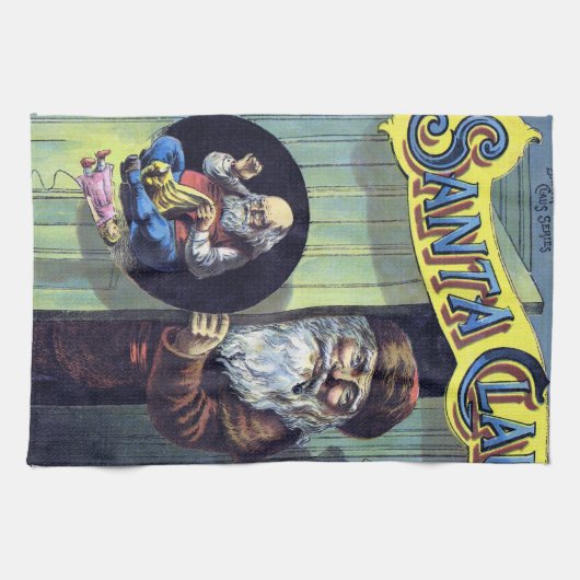 Weihnachten, Weihnachtsmann und sein Werk Handtuch (Horizontal)